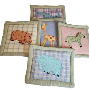 Kids Line wall hangings room decor safari animals Hippo Giraffe